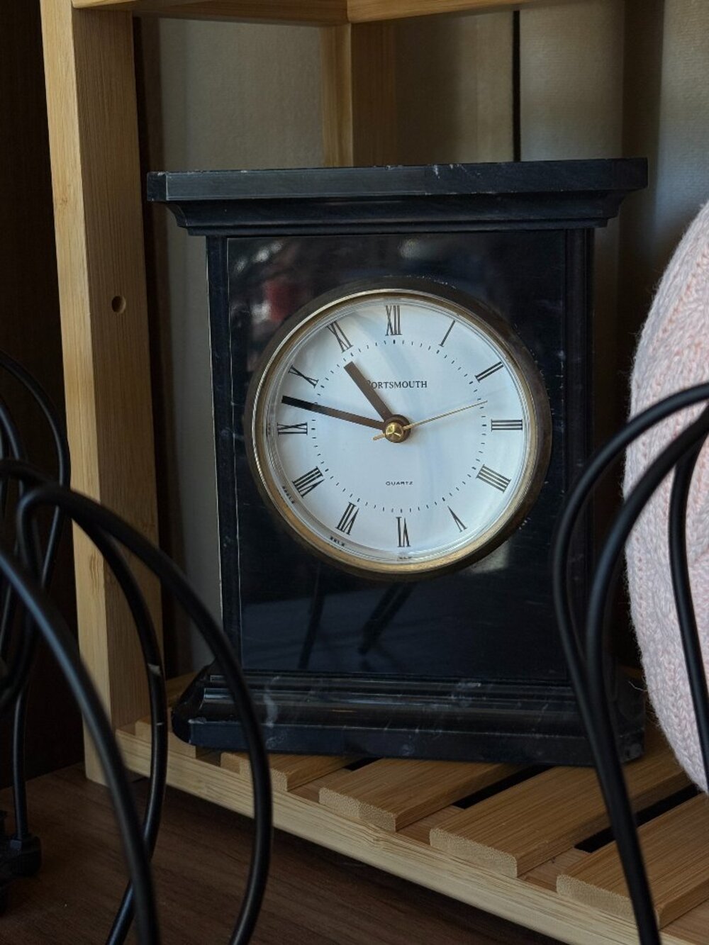 Black Marble Table/Mantle Clock